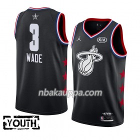 Miami Heat Dwyane Wade 3 2019 Kaikki tähti Jordan Brand Musta Pelipaidat Swingman - Lasten